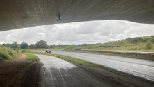 beeld van Zeeweg onder het eco-duct